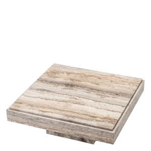 Masuta de Cafea Design LUX, Travertin, Silver, Sartoria, 83x83cm - Img 3