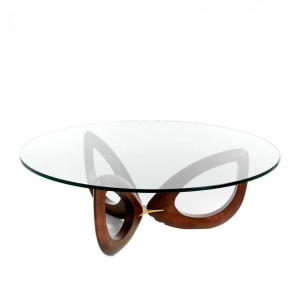 Masuta de cafea eleganta design LUX Walnut, 120cm CT16211