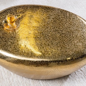 Masuta de cafea Extravaganta, Aluminiu, Auriu, STONE 75cm - Img 6