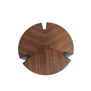 Masuta de cafea moderna design LUX Wood and Black, 90cm - Img 3