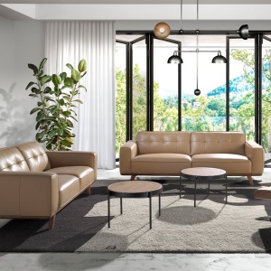 Masuta de cafea rotunda design modern Rattan - Img 8
