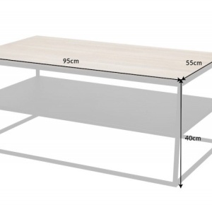 Masuta design industrial vintage Apartment 95cm, stejar - Img 7