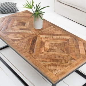 Masuta design industrial vintage Infinity Home 100cm Mango - Img 4