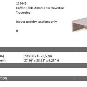 Masuta design LUX din travertin Amara Low - Img 6