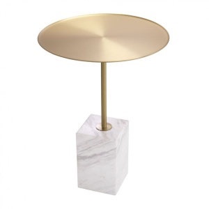 Masuta laterala design LUX Cole, marmura alba 115543 HZ