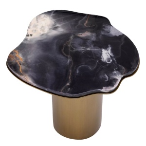 Masuta laterala design LUX cu blat din marmura neagra Shapiro - Img 3