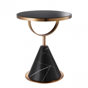 Masuta laterala design LUX Park Lane, cupru/ negru 113805 HZ