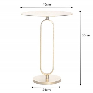 Masuta laterala din aluminiu Elegance 60cm auriu - Img 2