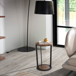 Masuta laterala moderna design LUX Wood and Black, 38cm - Img 8