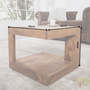 Masuta Living din lemn de trandafir Giant S 45cm Sheesham A-37459 VC - Img 7