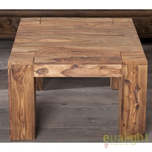 Masuta Living din lemn de trandafir Sheesham Makassar 60cm - Img 3