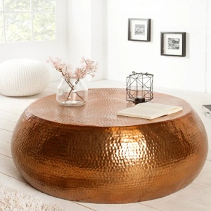 Masuta Living eleganta din metal Optik 80cm cupru A-38395 VC - Img 4