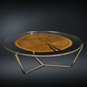 Masuta LUX design Glass-Wood CORTINA H-31cm 7511935.70