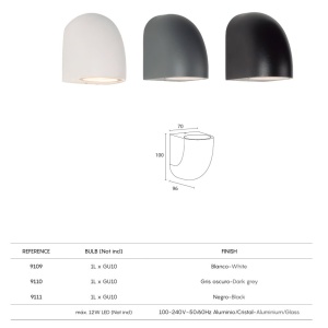 Mini aplica iluminat fatada exterior IP65 BALDY gri inchis - Img 3