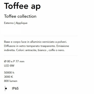 Mini Aplica LED exterior ambientala, Protectie IP65, Toffee ap, Cafeniu 166546 universul-luminii.ro