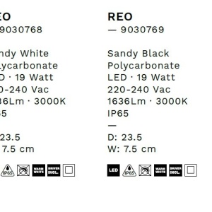Mini Aplica LED exterior de perete/tavan, IP65, REO alb 244376 universul-luminii.ro