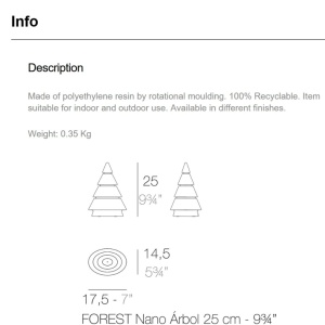 Mini Brad Decorativ NANO FOREST ILUMINAT LED Vondom 58726 universul-luminii.ro