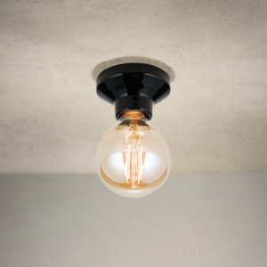 Mini Plafoniera din ceramica neagra FROST - Img 10