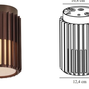 Mini Plafoniera exterior design nordic IP54 Aludra seaside maro 183036 universul-luminii.ro