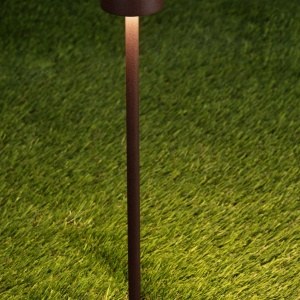 Mini Stalp LED cu tarus, iluminat exterior modern IP65 KIKO corten 24V - Img 2