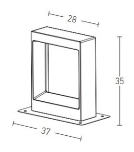 Mini Stalp LED din beton pentru iluminat exterior IP54 Luna H-35cm 154326 universul-luminii.ro