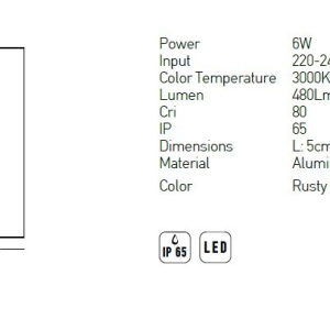 Mini Stalp LED pentru iluminat exterior decorativ IP65 Kylee rustic H-25cm 154246 universul-luminii.ro
