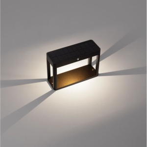 Mini Stalp LED solar iluminat exterior cu senzor de miscare IP65 BERNI H-15,5cm 148996 universul-luminii.ro