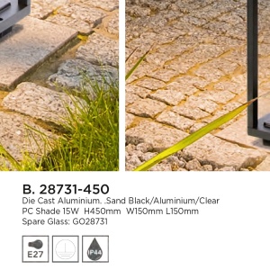 Mini stalp pentru iluminat exterior clasic industrial Outdoor H-45cm 28731-450 SRT 87066 universul-luminii.ro