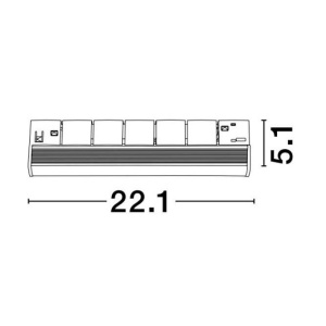 Modul flexibil pentru sina magnetica Breda 22cm, LED 10W 3000K 161656 universul-luminii.ro