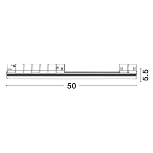 Modul flexibil pentru sina magnetica Breda 50cm, LED 10W 3000K 161676 universul-luminii.ro