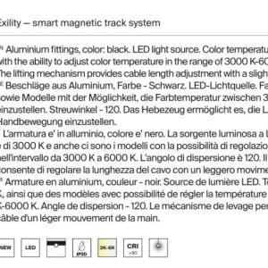 Modul LED suspendat, accesoriu pentru sina magnetica Exility, Plato Smart 160656 universul-luminii.ro