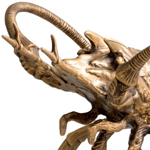 Obiect decorativ din alama masiva design LUX Lobster - Img 4