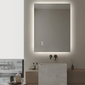 Oglinda baie cu iluminat LED 20W 3000K-4000K IP44 80x60cm