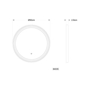 Oglinda baie cu iluminat LED CCT IP44 Rivas 50cm 84035 GL 247376 universul-luminii.ro