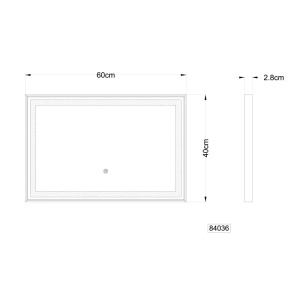Oglinda baie cu iluminat LED CCT IP44 Rivas 60x40cm 84036 GL 247366 universul-luminii.ro