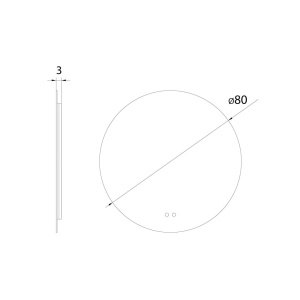 Oglinda baie cu iluminat LED MIRROR 80cm 88856 universul-luminii.ro