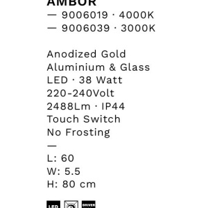 Oglinda cu iluminat LED IP44 3000K Ambor, 60x80cm, NVL-9006039 170426 universul-luminii.ro