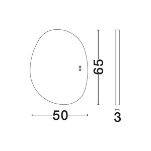 Oglinda cu iluminat LED pentru baie IP44 LORIN 50x65cm - Img 3