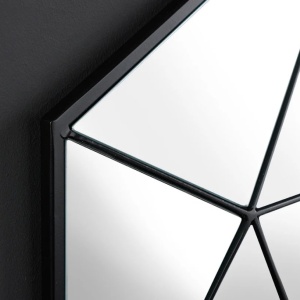 Oglinda de perete decorativa Diamond 60cm, negru - Img 8
