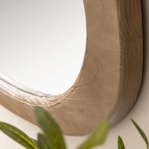 Oglinda de perete ovala ORGANIC 105cm lemn de pin - Img 3