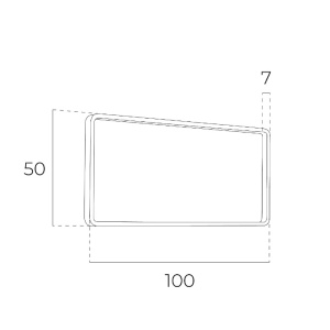 Oglinda decorativa Alline, 50x100cm AC-136-G - Img 2
