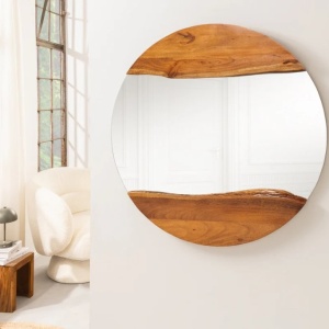 Oglinda decorativa cu margini din lemn Mirror 100cm - Img 8