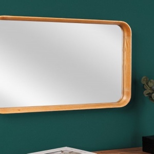 Oglinda decorativa cu rama din lemn Amsterdam 80cm - Img 3