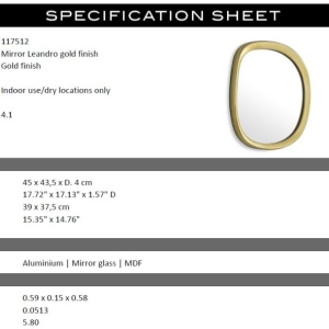 Oglinda decorativa design LUX Leandro 45x43,5cm - Img 4