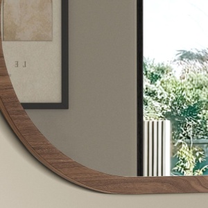 Oglinda decorativa design LUX Oval Walnut - Img 9