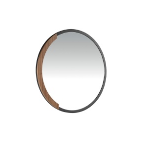 Oglinda decorativa design LUX Round black steel, 80cm - Img 7