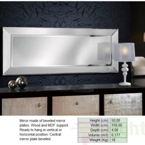 Oglinda decorativa moderna dim.150x50cm Roma 29-E07/150 - Img 2