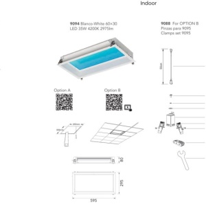 Panou incastrabil LED efect vizual luminator cer albastru BLUE SKY 30x30cm - Img 9