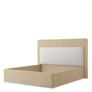 Pat dublu design LUX Dimitrios 180x210cm, stejar albit - Img 3