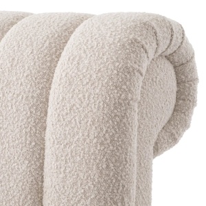 Pat dublu tapitat design elegant LUX Sycamore, Bouclé cream - Img 4